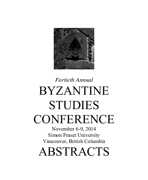 PDF) Fortieth Annual The Byzantine Studies Conference