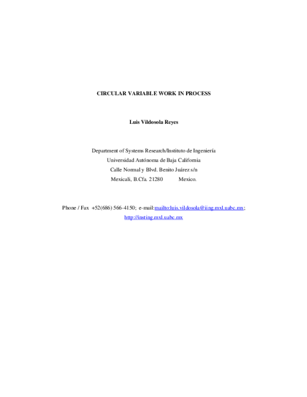 (PDF) CIRCULAR VARIABLE WORK IN PROCESS