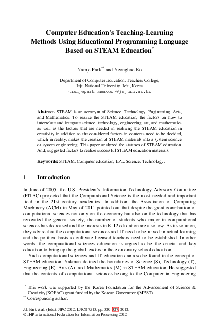 Computer Education’s Teaching-Learning Methods Using Educational ...