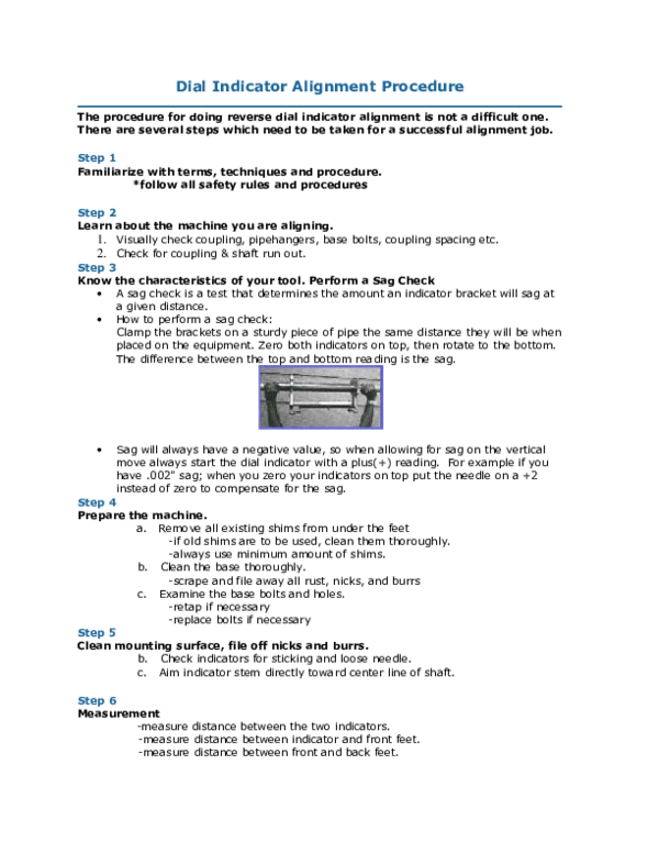 (PDF) Dial Indicator Alignment Procedure Hussain Vasadwala Academia.edu
