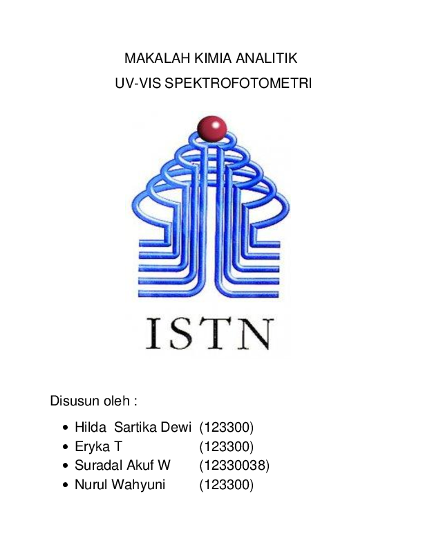 Makalah Spektrofotometri Uv Vis Doc Juragan Soal