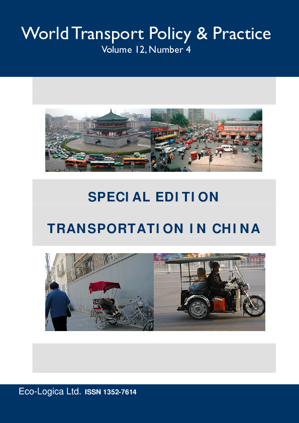 (PDF) Transport in China: World Transport Policy & Practice. Special ...