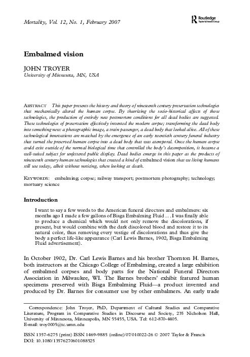 The embalming of mr jones summary picture