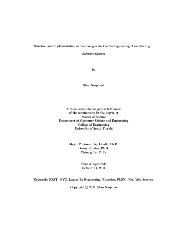 (PDF) Selection and Implementation of Technologies for the Re ...