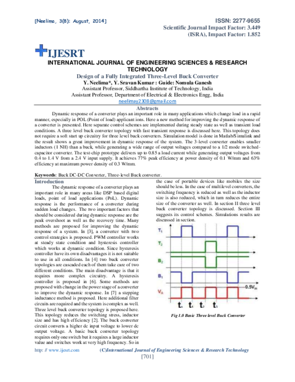  pdf design of a fully integrated three level buck converter