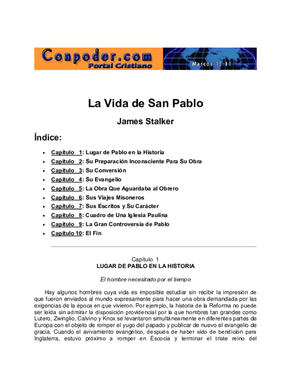 Pdf La Vida De San Pablo