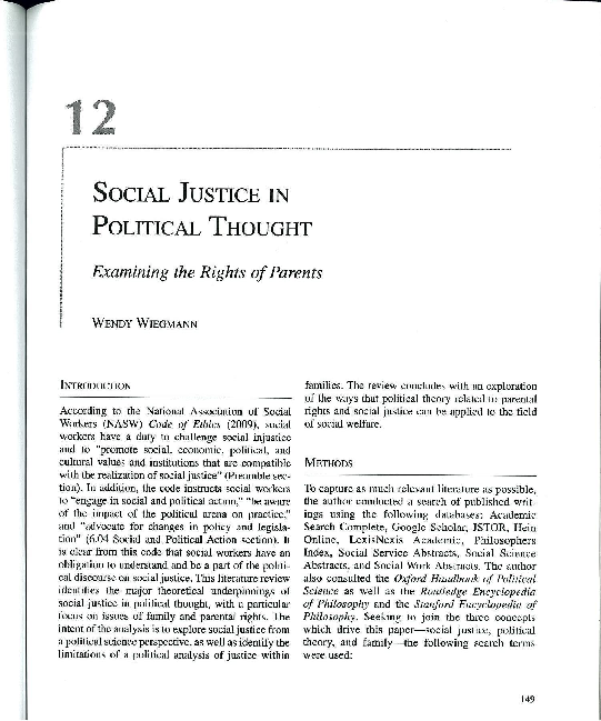 (PDF) Wiegmann, W. (2013). Social justice in political thought ...