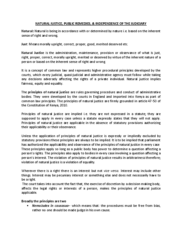 (DOC) Administrative Law in Kenya. Kibet Sam Academia.edu