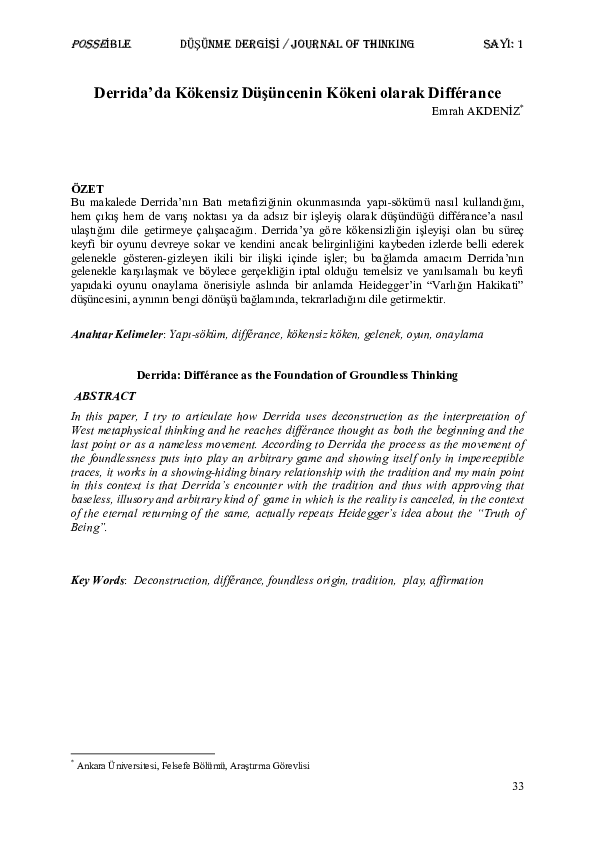 Derrida différance summary picture