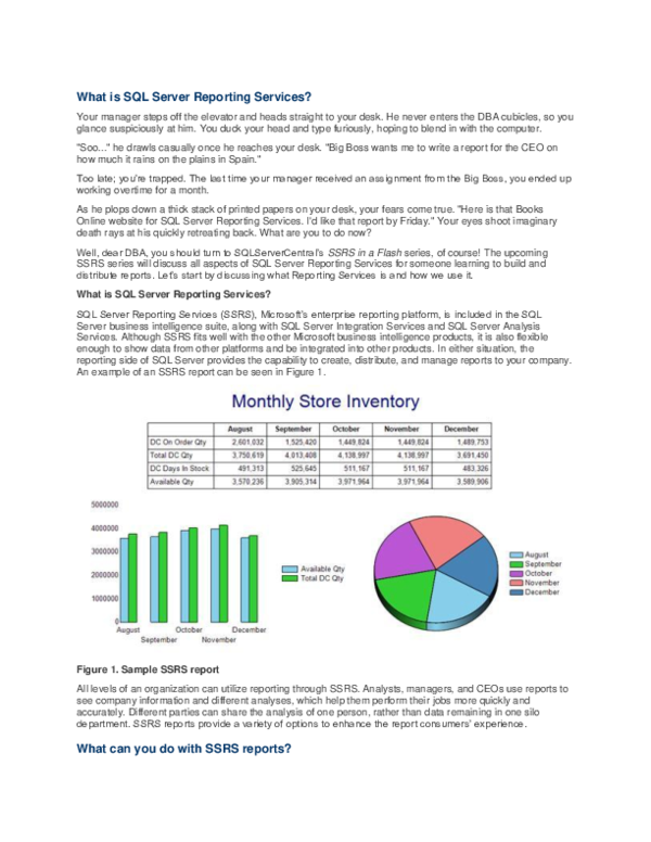 (DOC) What is SQL Server Reporting Services