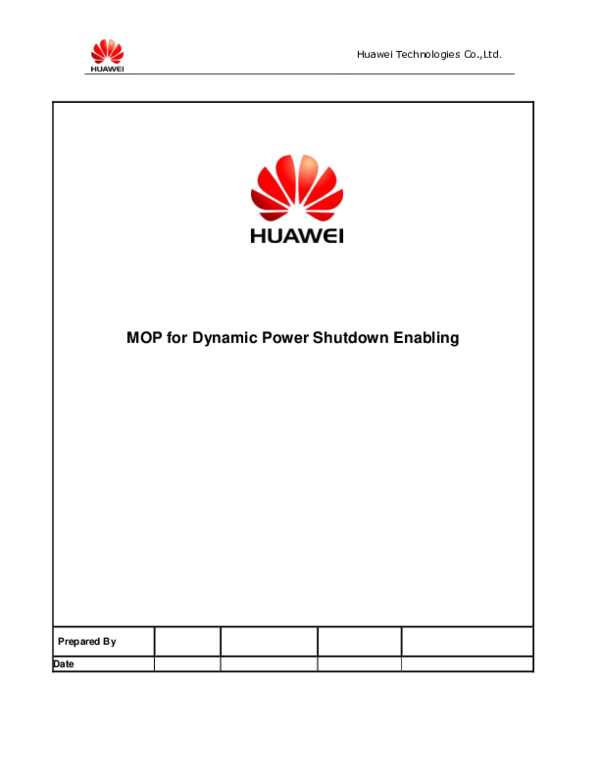 (DOC) MOP for Dynamic Power Shutdown Enabling Sanjeev Gupta