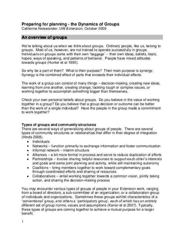 (PDF) group dynamics