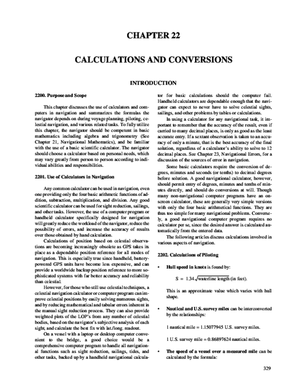 (PDF) CHAPTER 22 CALCULATIONS AND CONVERSIONS INTRODUCTION