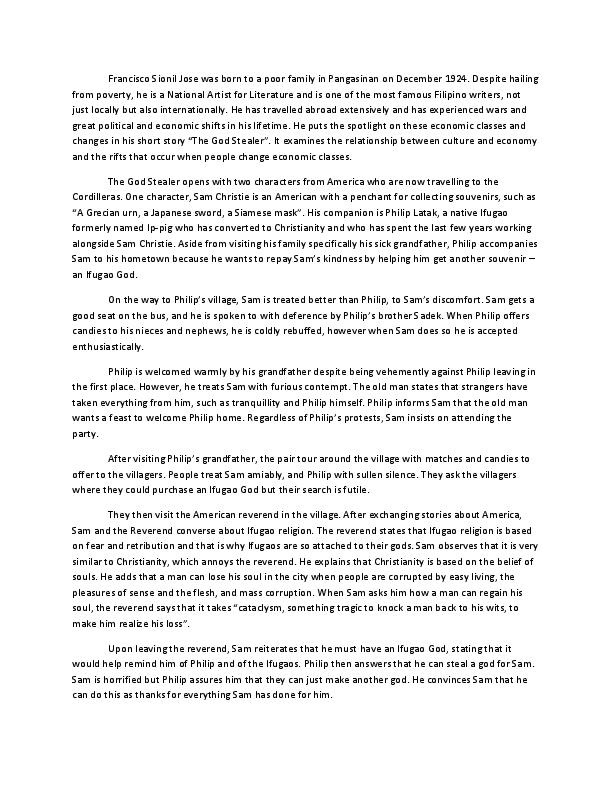 The god stealer moral lesson image