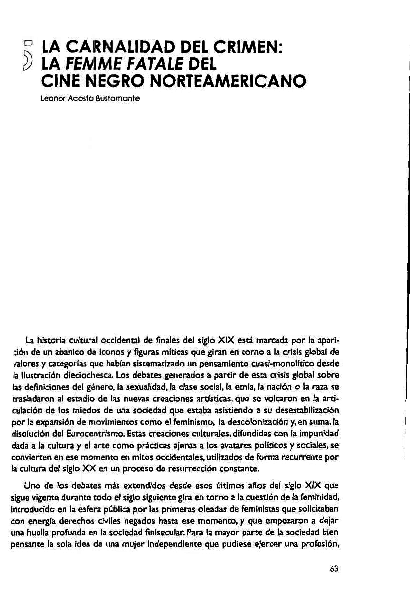 (PDF) La carnalidad del crimen: La Femme Fatale del cine negro ...
