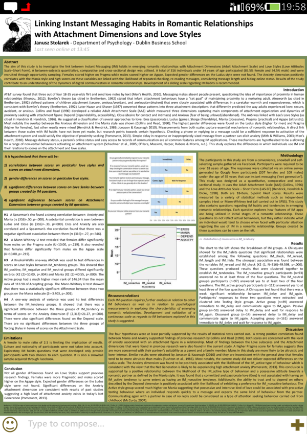 (PDF) Poster - Linking Instant Messaging Habits in Romantic ...