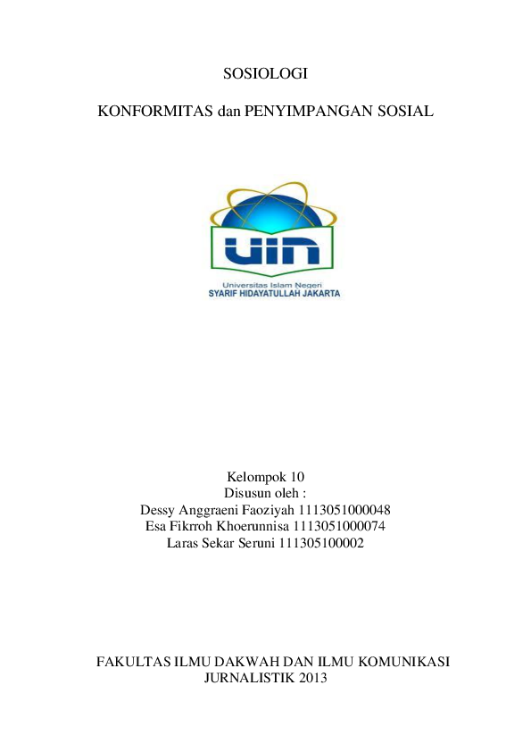 Doc Konformitas Dan Penyimpangan Sosial Laras Seruni Academia Edu