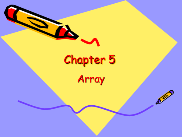 (PPT) Chapter 5 Array