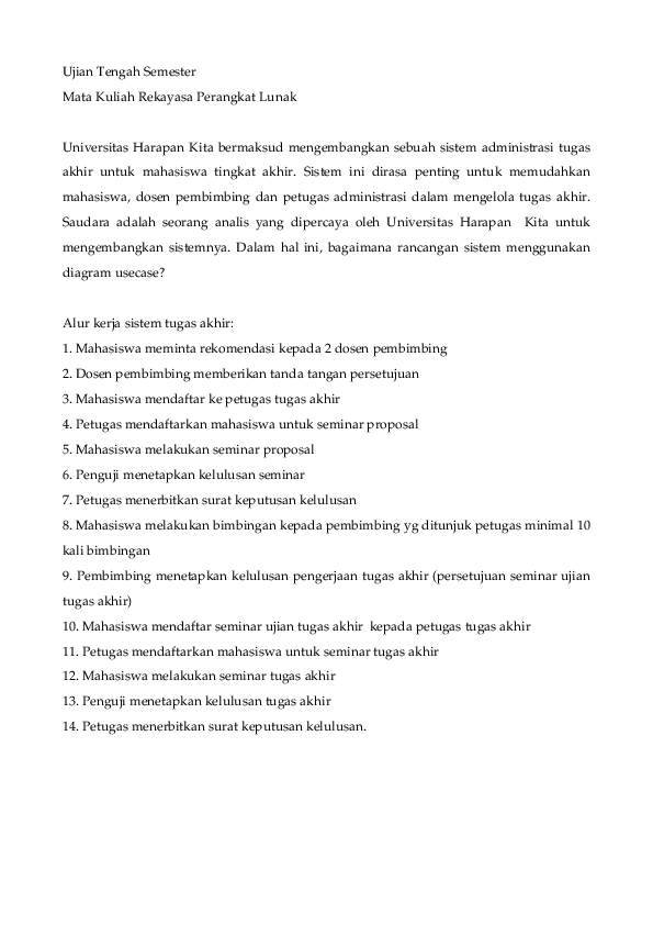 Pdf Contoh Soal Uts Rpl Use Case Gustam Efendi Academia Edu