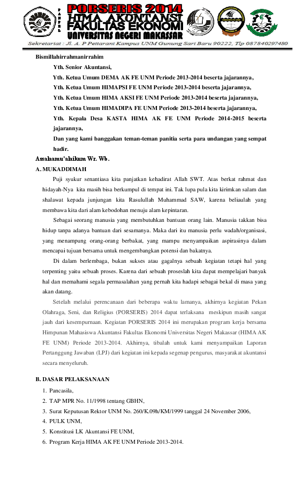 Contoh Laporan Keuangan Organisasi Mahasiswa Nusagates Contoh Laporan Keuangan Organisasi Mahasiswa Nusagates
