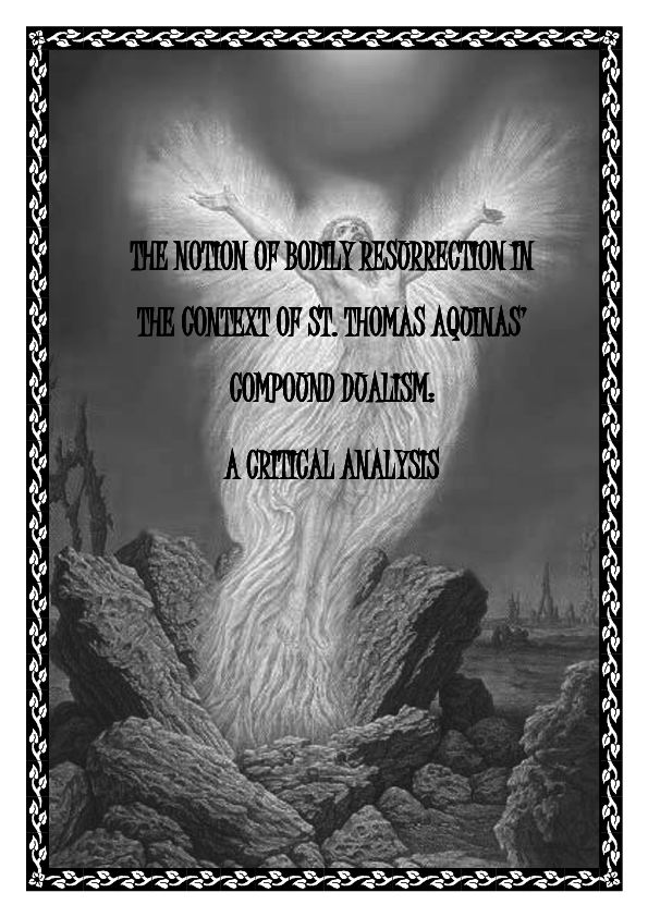 (DOC) THE NOTION OF BODILY RESURRECTION IN THE CONTEXT OF ST. THOMAS ...