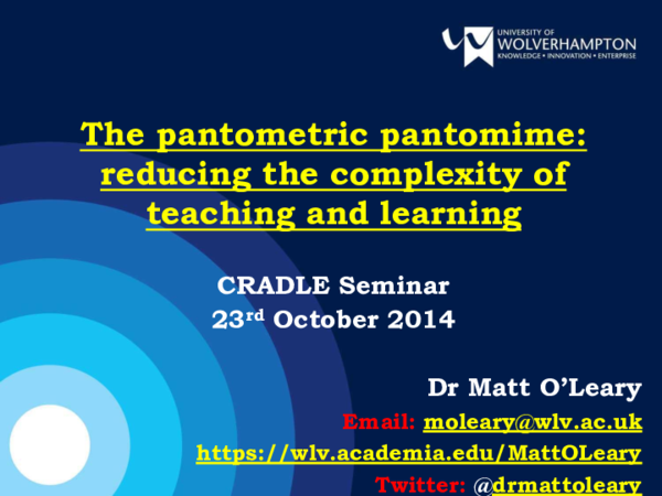 (PPT) The pantometric pantomime: reducing the complexity of teaching ...