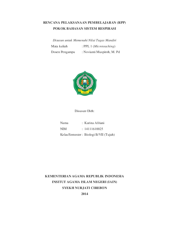 (DOC) CONTOH RPP KURIKULUM 2013 POKOK BAHASAN SISTEM 