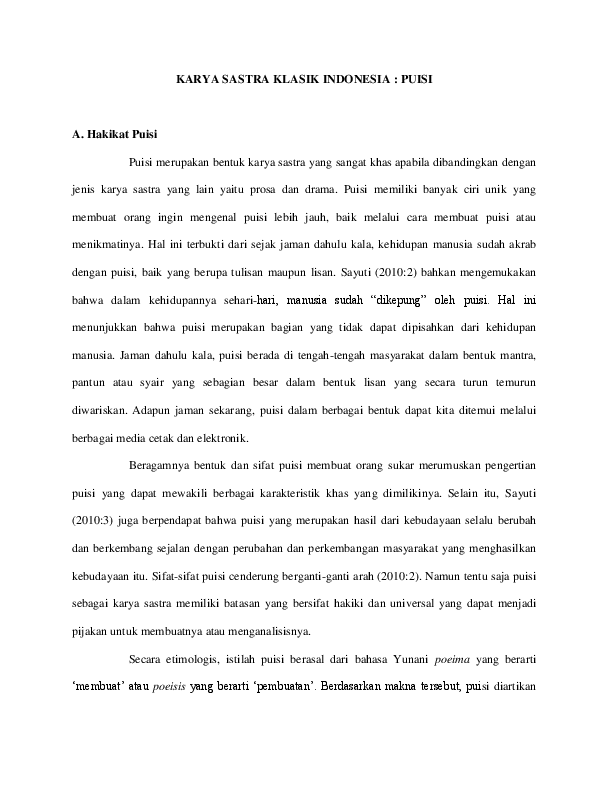 Pengertian Puisi Secara Etimologi Dan Terminologi Menurut