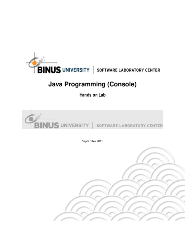 (PDF) Java Programming (Console