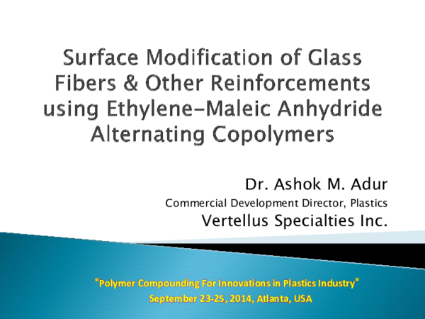 (PDF) Surface Modification of Glass Fibers & Other Reinforcements