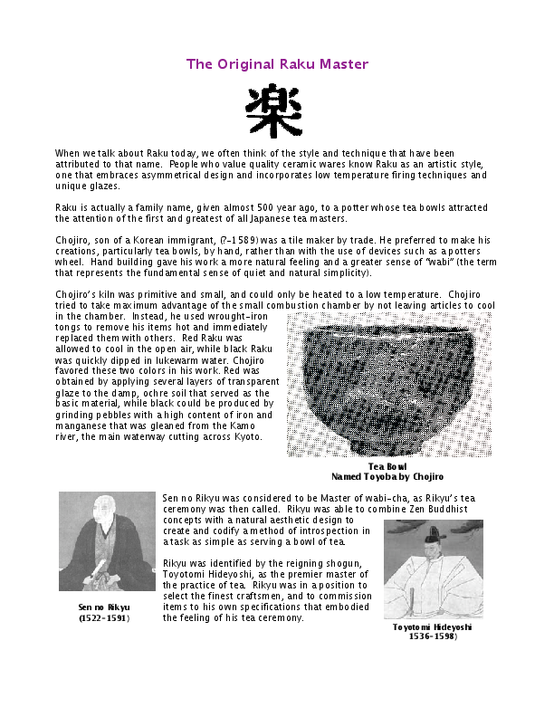 (PDF) History of Raku Family Origins