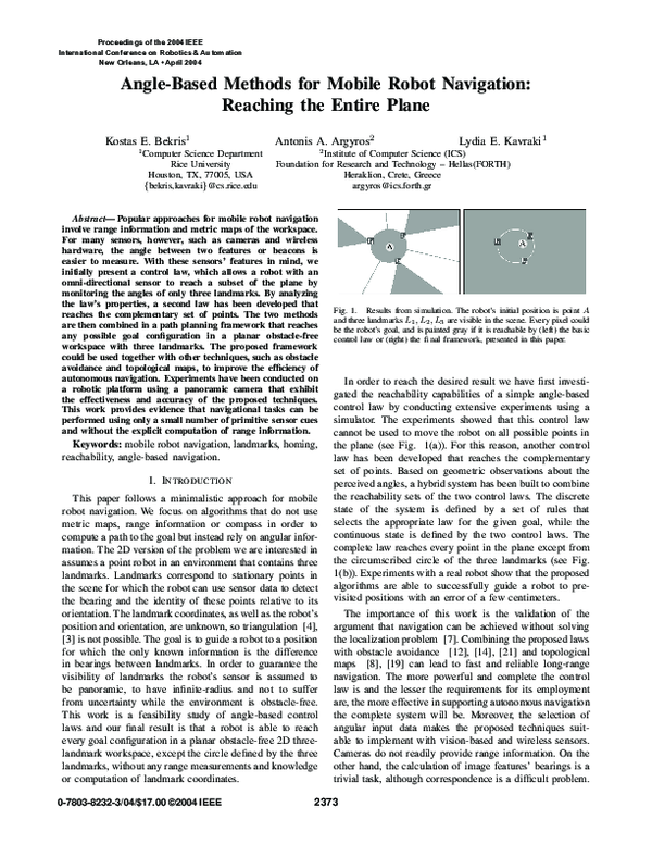New methods for reaching the entire plane with angle-based navigation