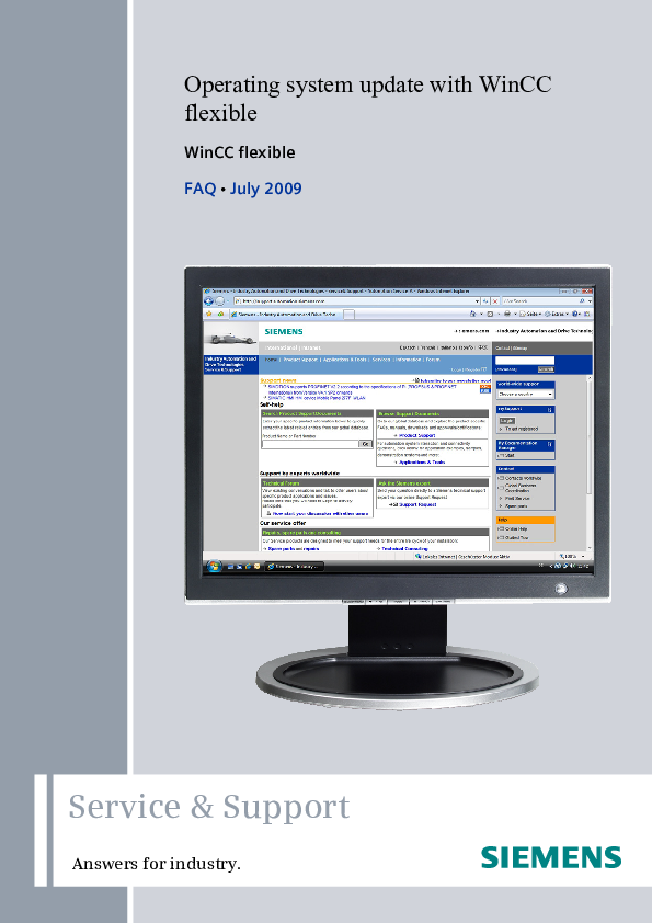 Service & Support Operating system update with WinCC flexible WinCC ...