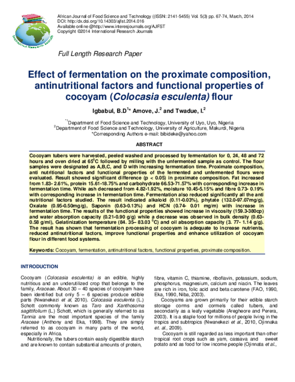 Classification of cocoyam image