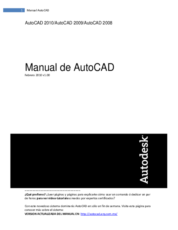 (PDF) Manual de AutoCAD Orlando Gutierrez Academia.edu