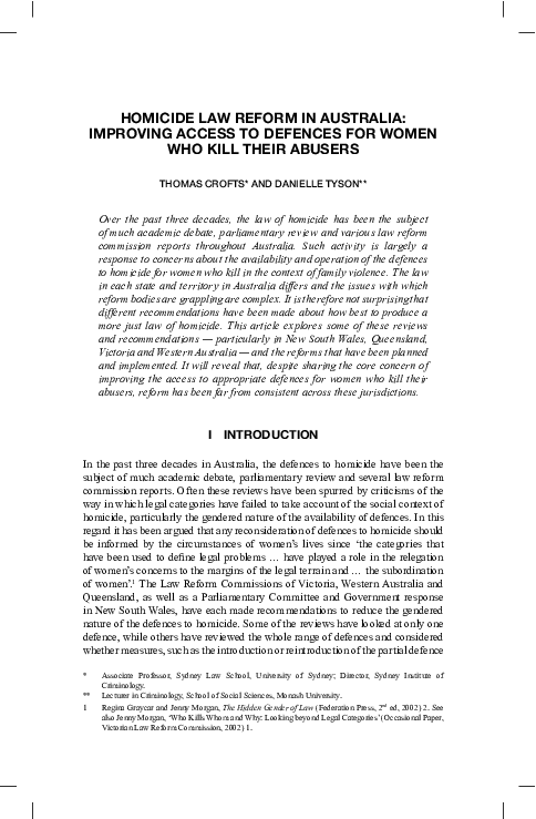 Critically analyse the law of homicide image