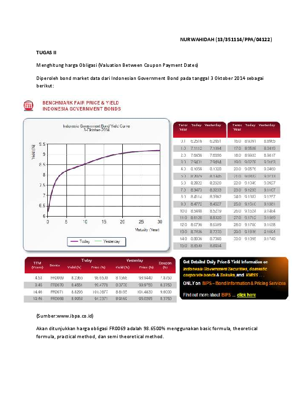 Pdf Menghitung Harga Obligasi