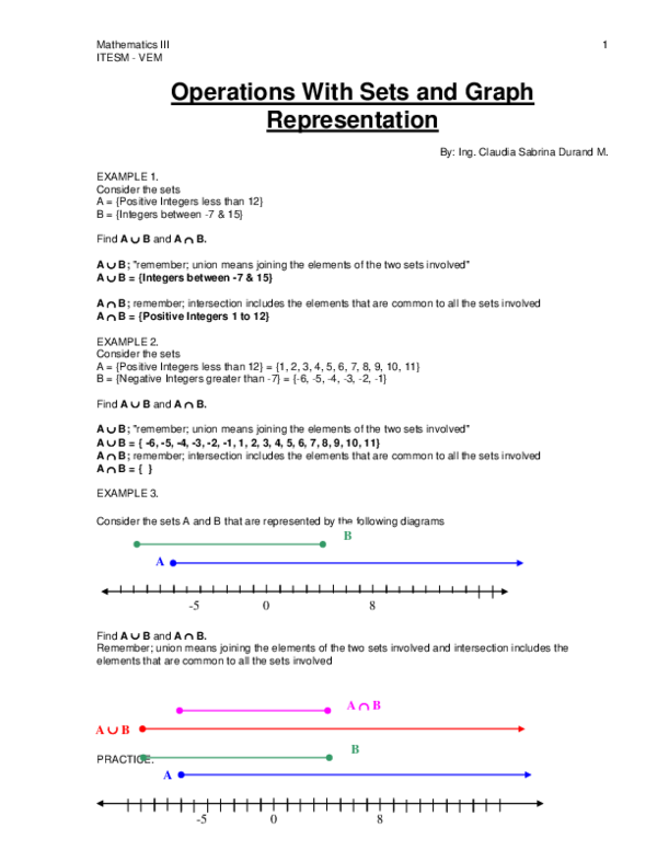 (PDF) Mathematics III ITESM -VEM 1 Operations With Sets and Graph ...