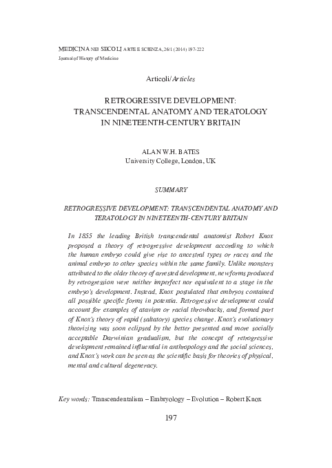 (PDF) Retrogressive Development in 19th Century Britain
