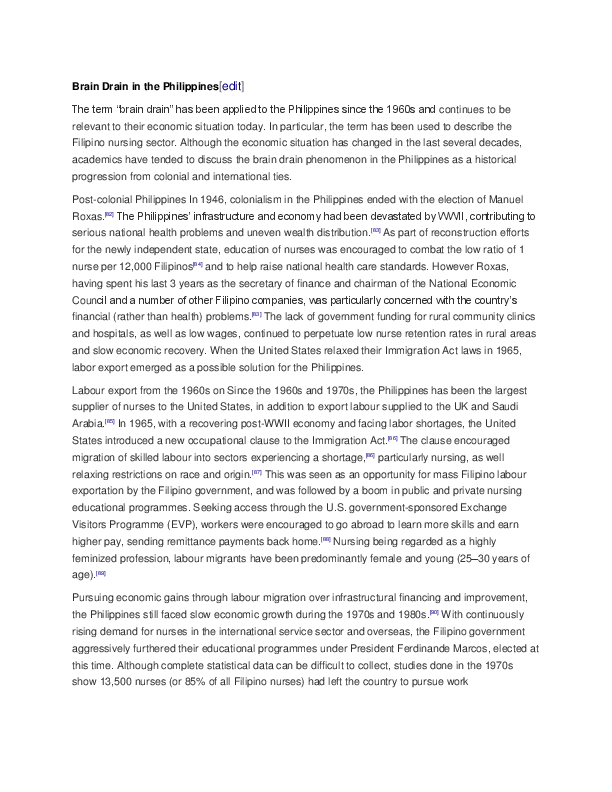 (DOC) Brain Drain in the Philippines[edit Danny Alejandre Academia.edu