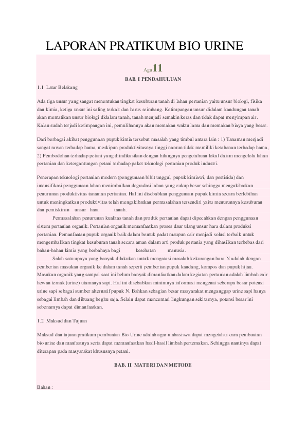 Doc Laporan Pratikum Bio Urine Wildan Zaky Academia Edu