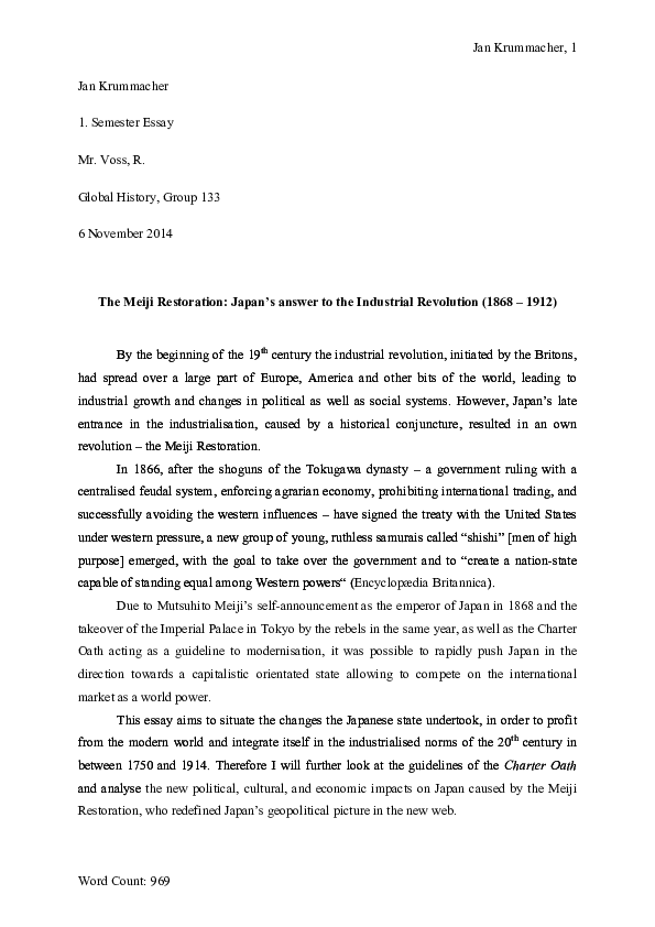 What began the meiji restoration image