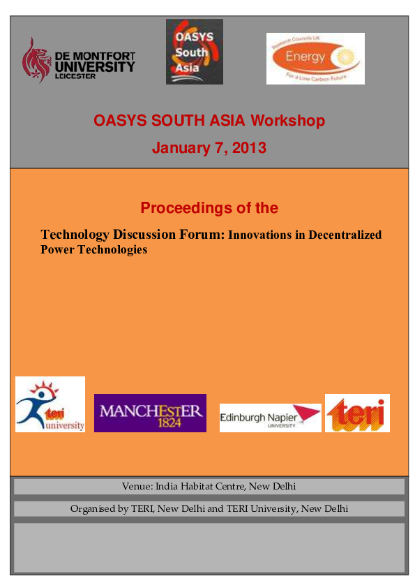(PDF) Proceedings of the Technology Discussion Forum
