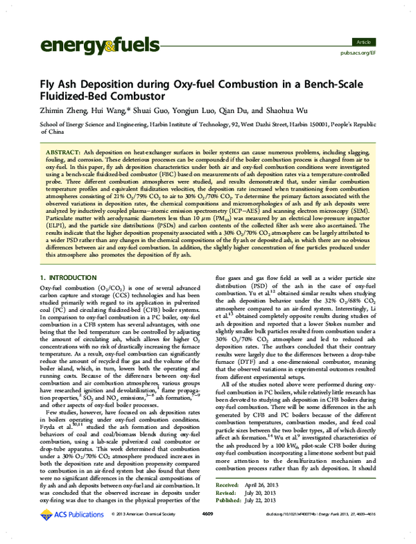 (PDF) Fly Ash Deposition during Oxy-fuel Combustion in a Bench-Scale ...