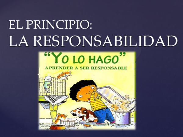 El principio de responsabilidad El principio de responsabilidad