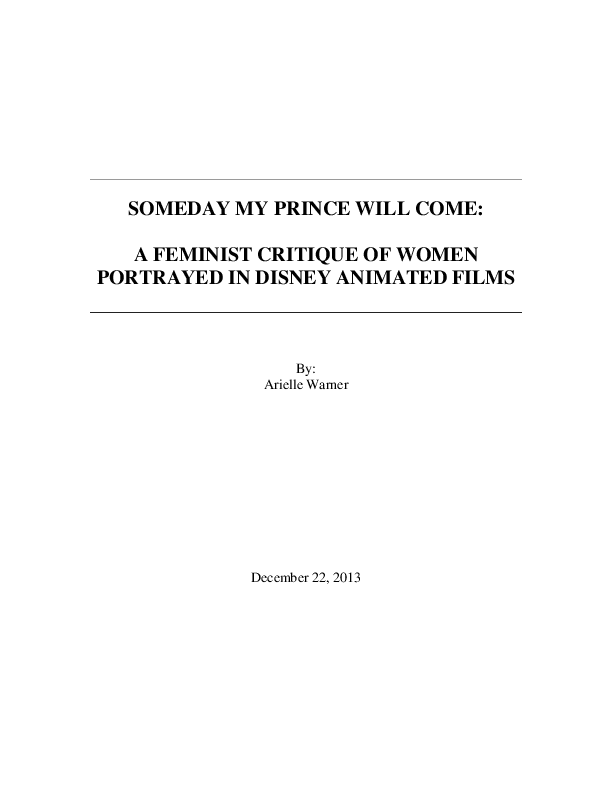 Disney princess feminist analysis picture