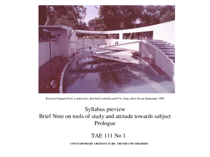 Ppt Contemporary Architecture Trends And Theories No 1 Kiran Kalamdani Academia Edu