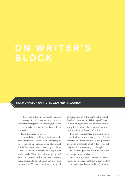 (PDF) On Writer's Block