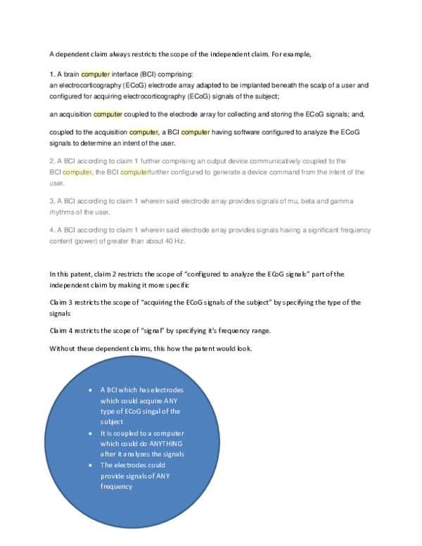 (PDF) A dependent claim always