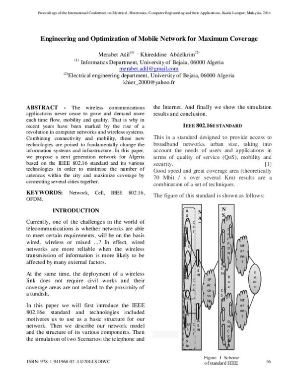 Pdf Engineering And Optimization Of Mobile Network For Maximum Coverage